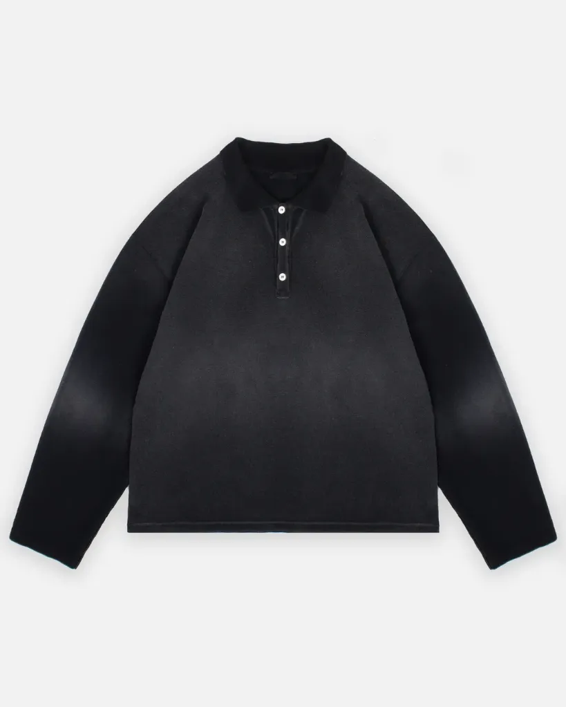 Auvra Black n Grey Acid Washed Sweatshirt (S)