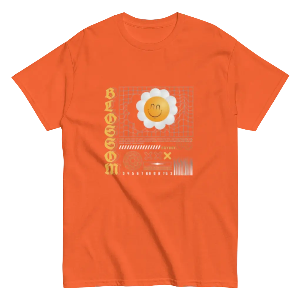 Auvra orange gen z printed t shirt