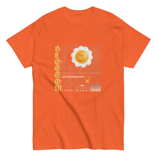 Auvra orange gen z printed t shirt